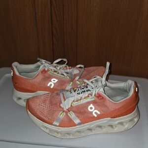 ON Clouds Women's Athletic Shoes in Coral/White